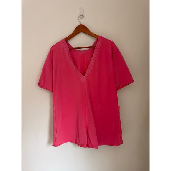 Free People Movement Hot Shot Romper in Hot Pink, XS - Picture 4 of 7